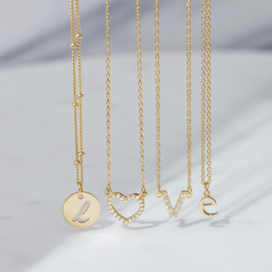 FP Diamond Love Necklaces in Yellow Gold