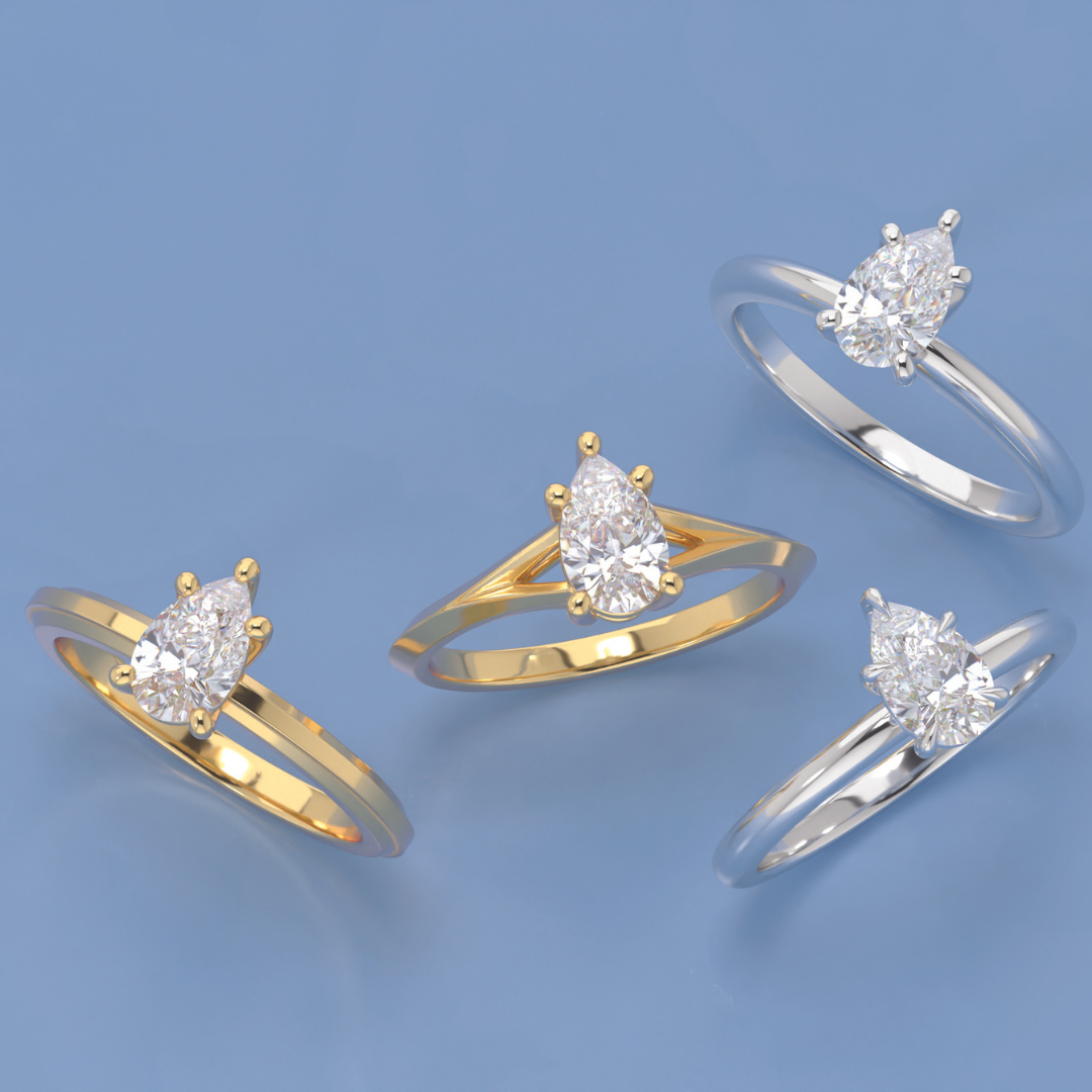 pear cut diamond engagement rings