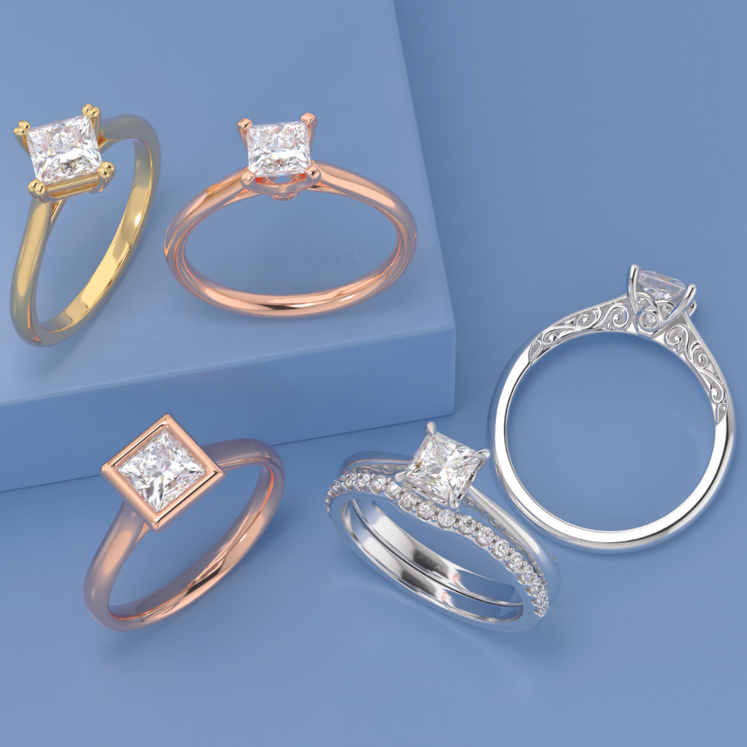 princess cut diamond engagement ring styles