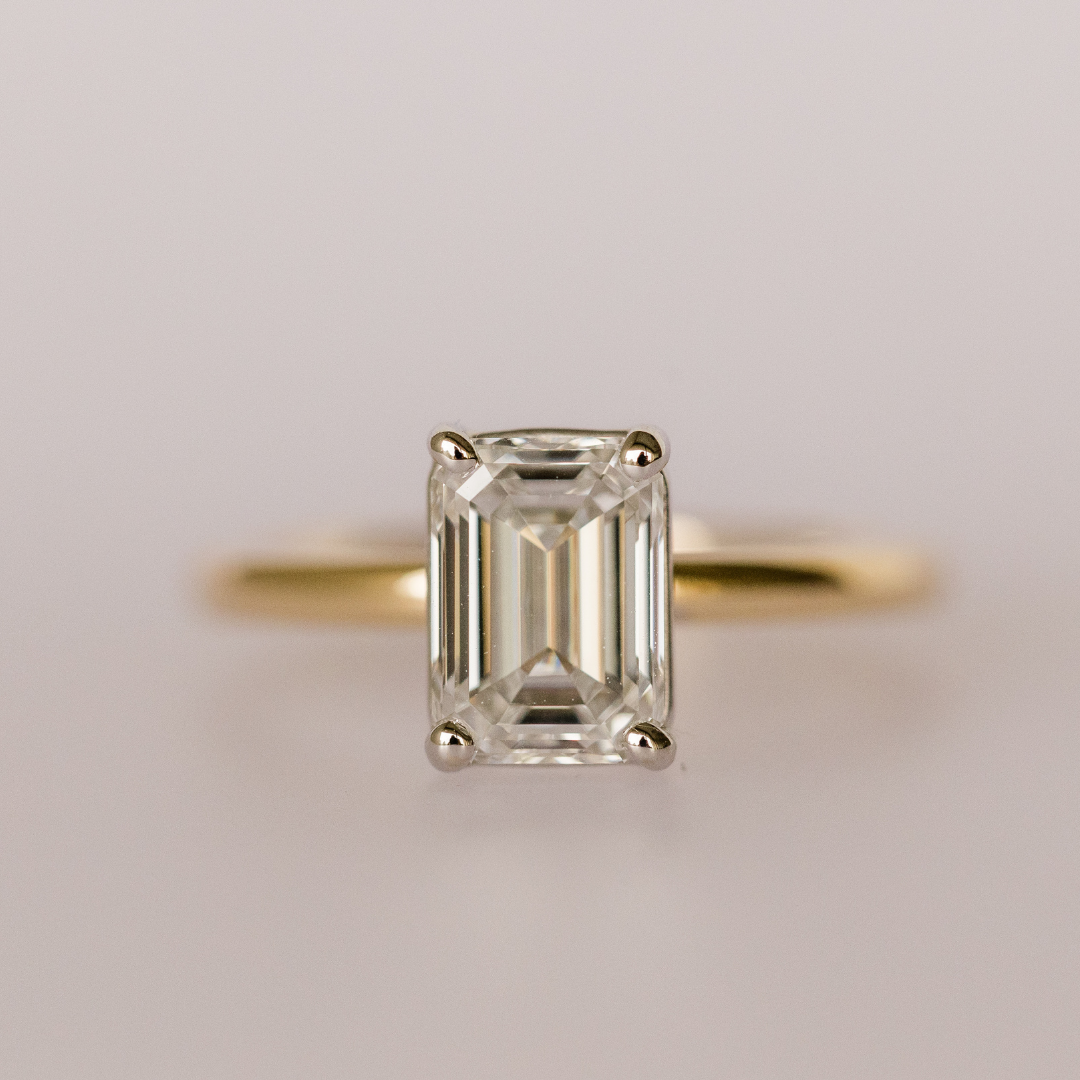 emerald cut engagement ring solitaire