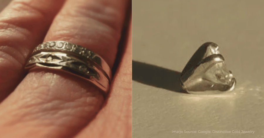 Broken Head of Engagement Ring-1