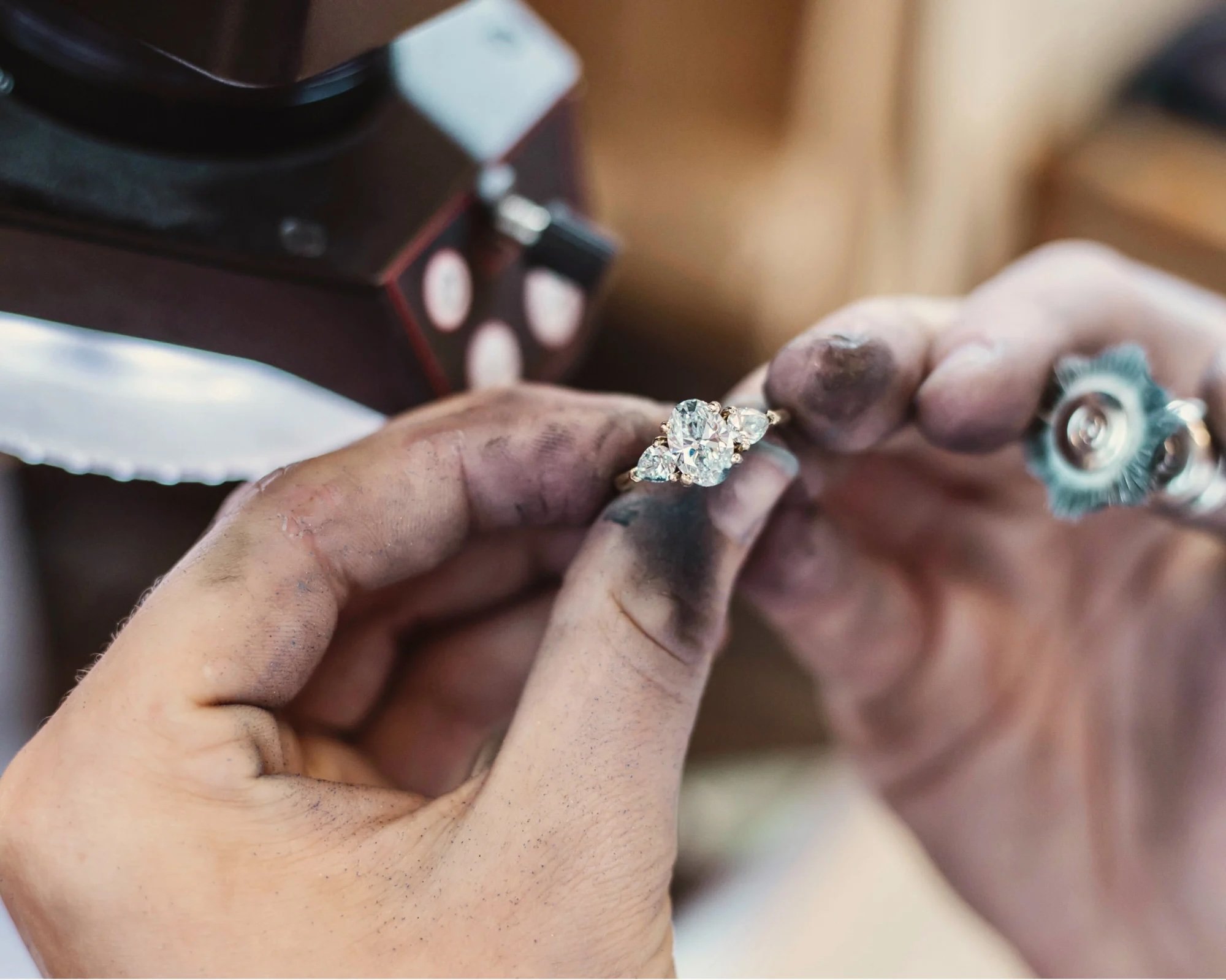 Creating_an_Oval_Three_Stone_Yellow_Gold_Ring Creating_an_Oval_Three_Stone_Yellow_Gold_Ring