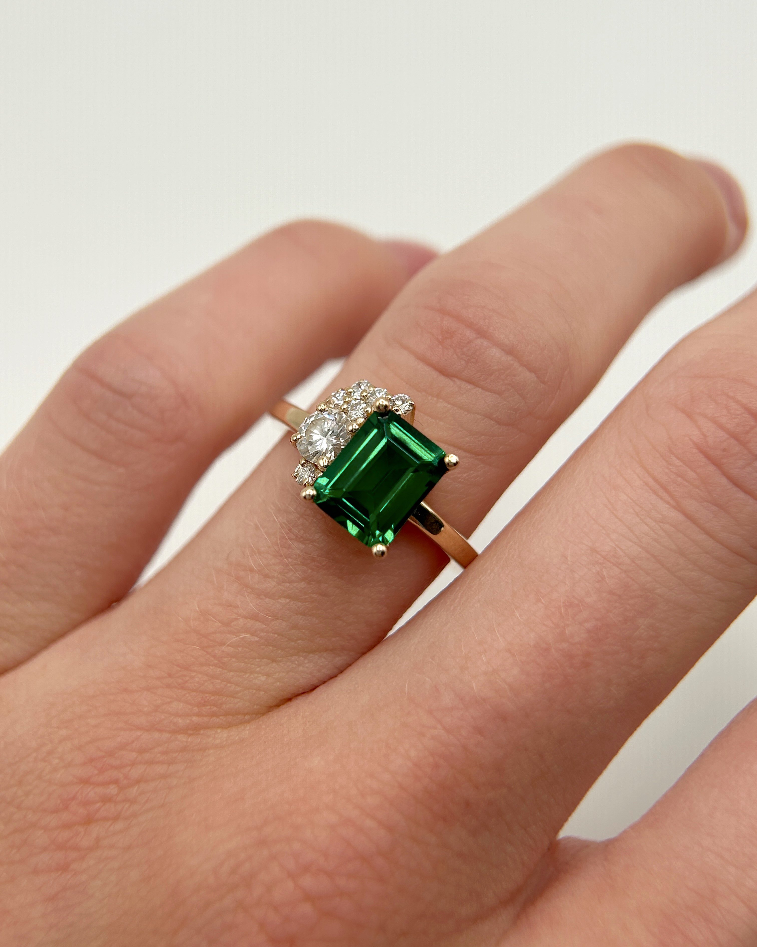 Emerald and Diamond Heirloom Ring