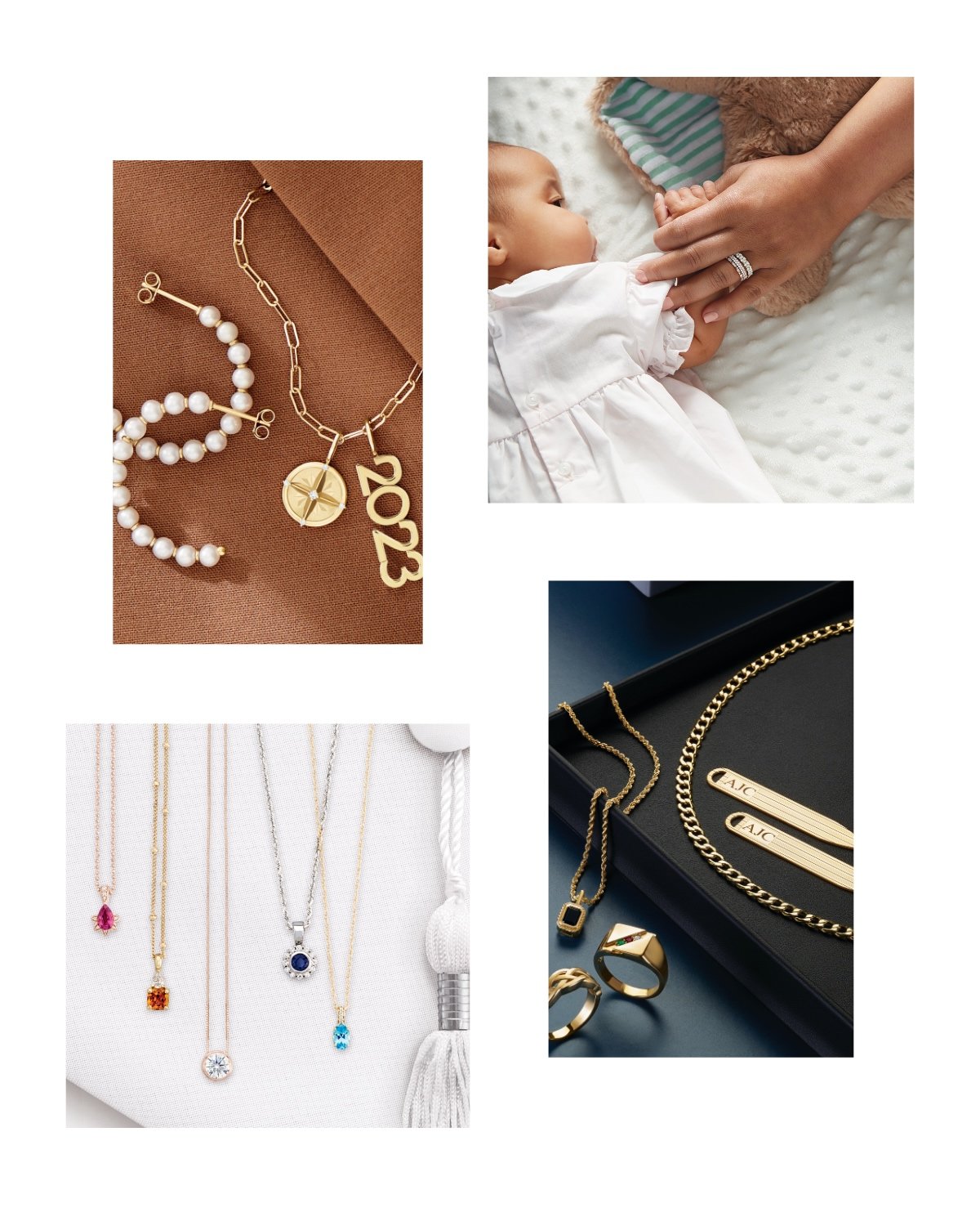 Various Custom Jewelry Gifts for Graduations, Baby Arrivals, Birthdays, Weddings, and Other Life Events Various Custom Jewelry Gifts for Graduations, Baby Arrivals, Birthdays, Weddings, and Other Life Events