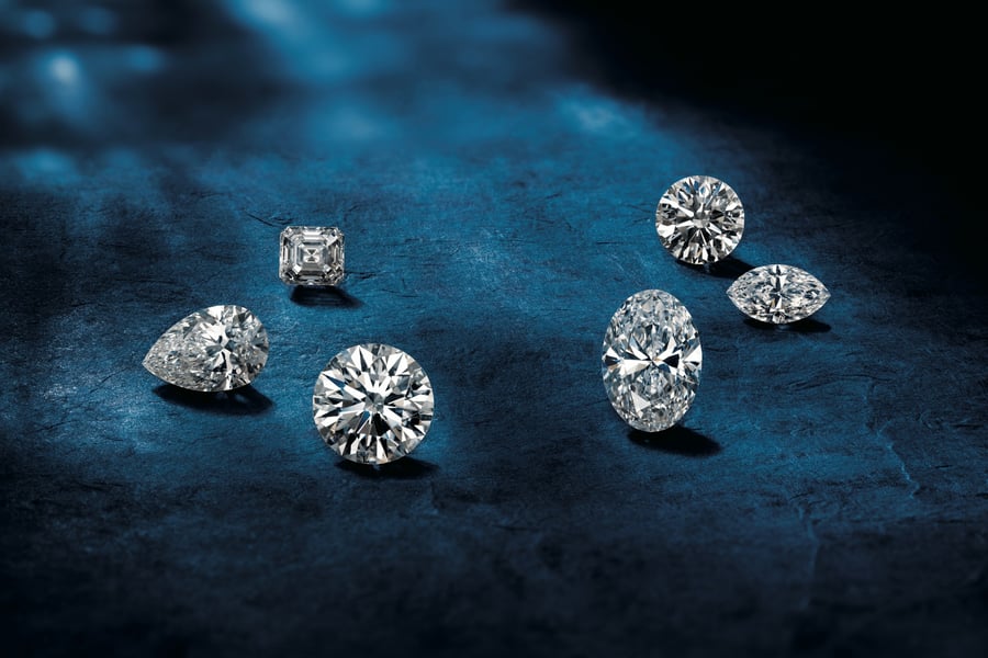 Loose Asscher, Pear, Round, Oval, and Marquise Cut Diamonds