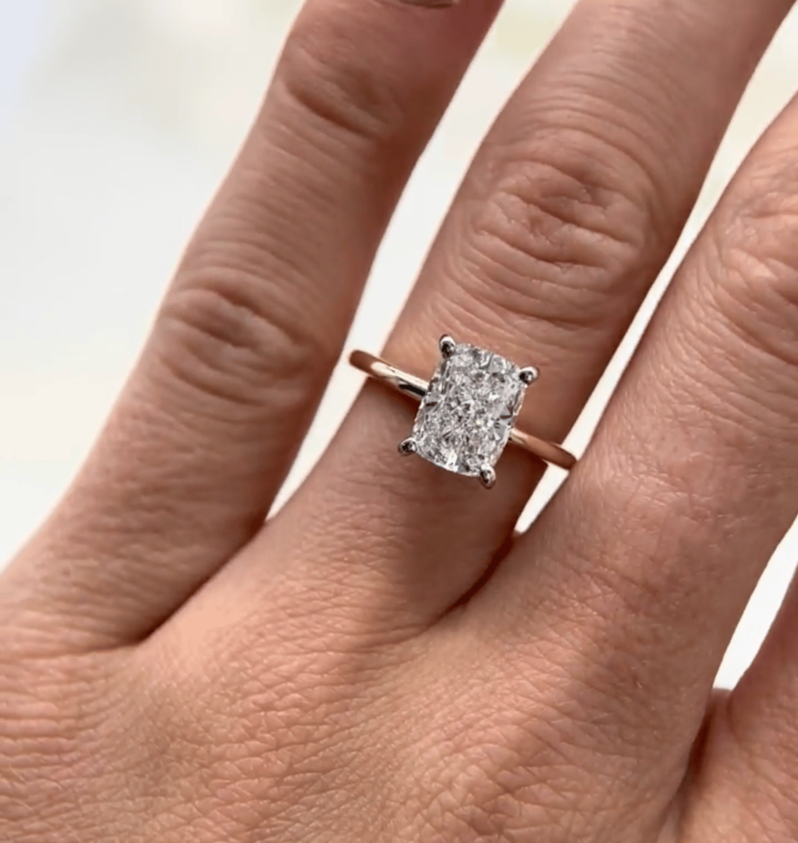 cushion cut diamond engagement ring solitaire