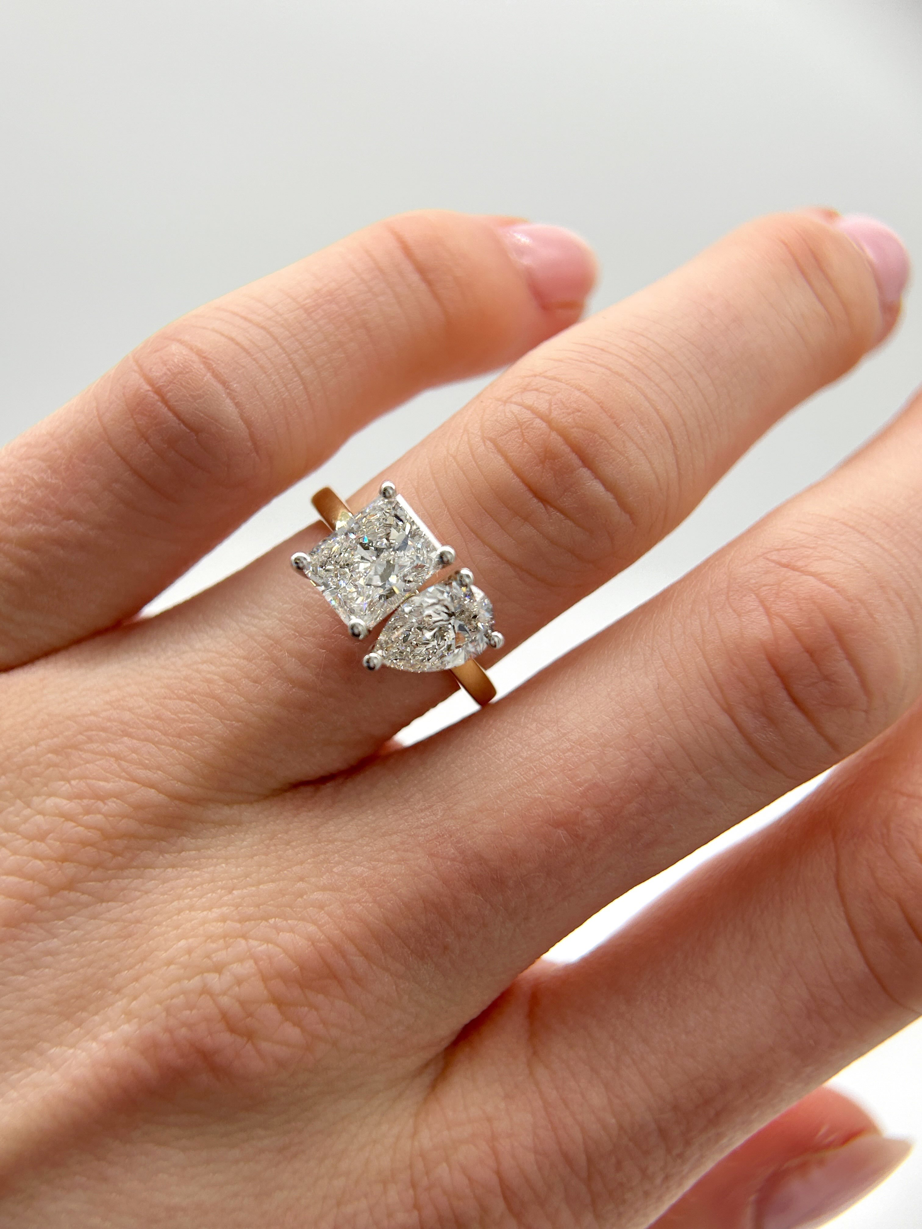 Toi Et Moi Custom Engagement Ring