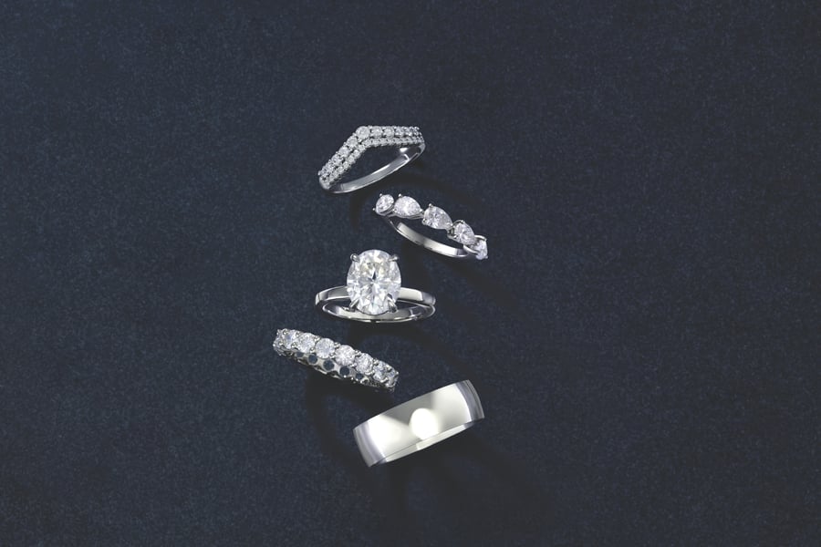 Various_Diamond_White_Gold_or_Platinum_Rings_and_Bands