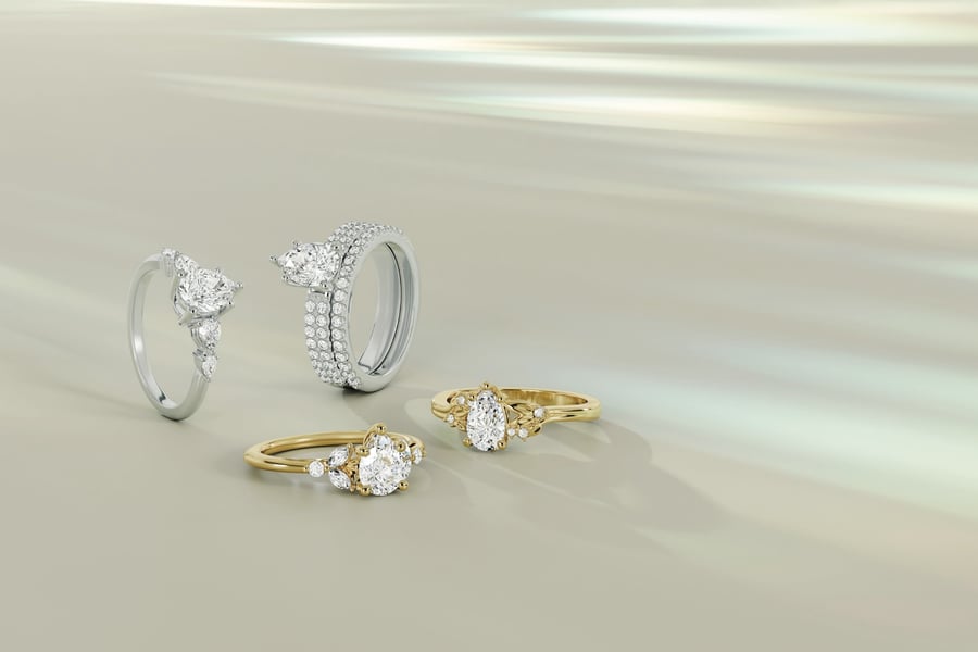 Various_White_Gold_or_Platinum_and_Yellow_Gold_Unique_Engagement_Rings