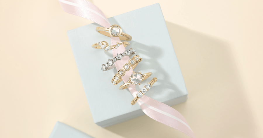 Yellow_Gold_and_White_Gold_(or_Platinum)_Rings_and_Bands_set_with_various_Cut_Gemstones_and_Diamonds