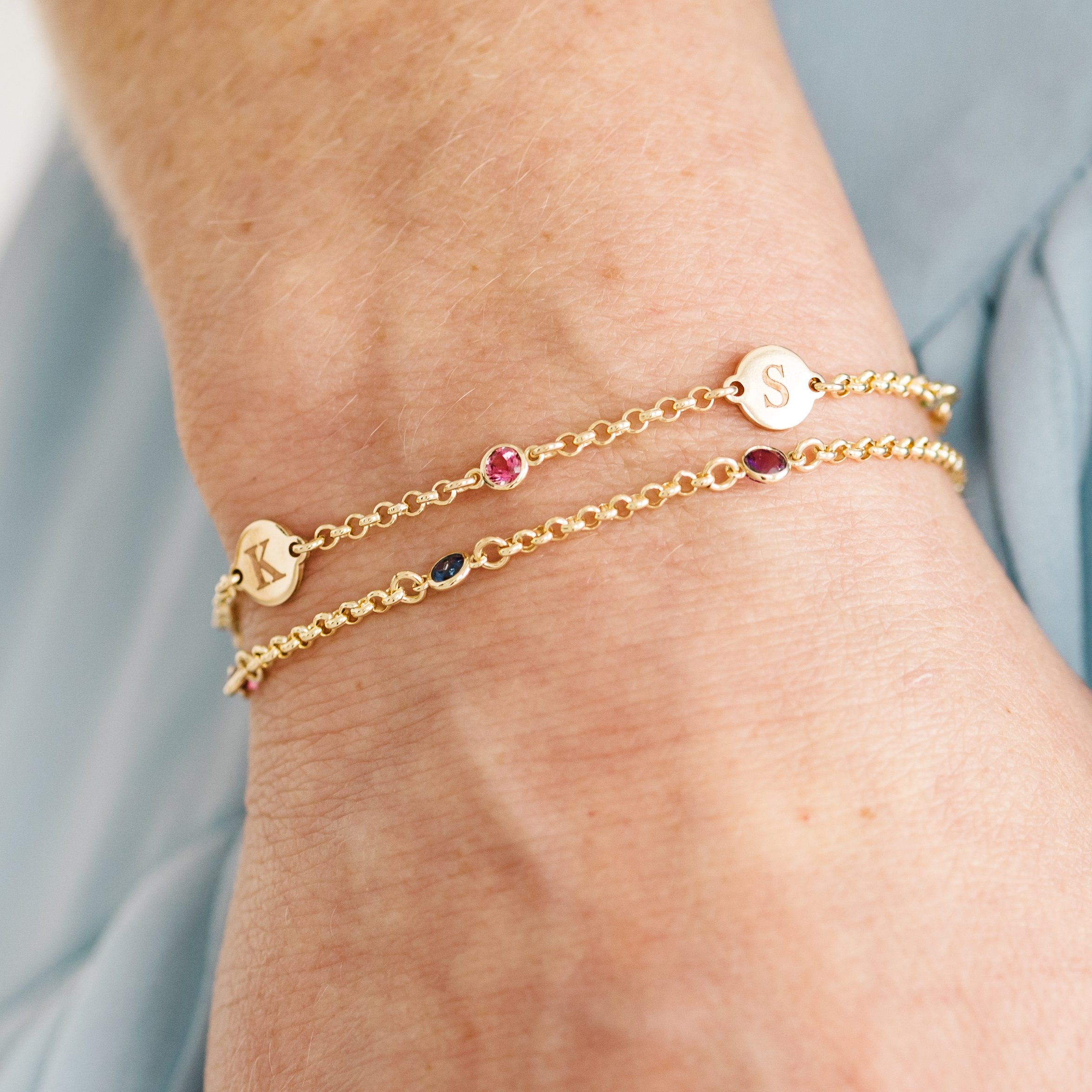 Created_Mothers_Day_Link_Bracelets_Birthstones